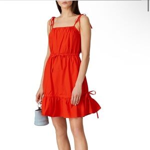Chinti & Parker Red Tie Waist Dress Size US 6